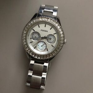 Fossil women’s silver watch